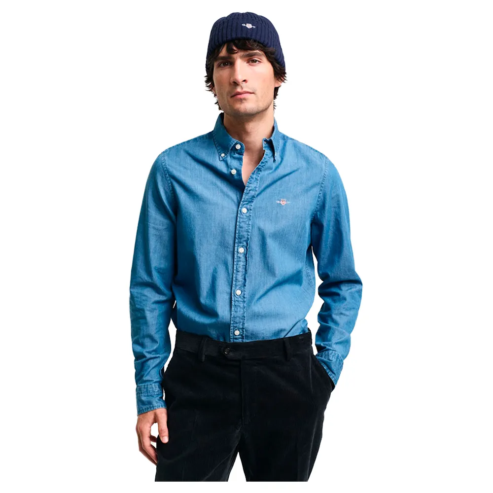 

Рубашка Gant Slim Indigo Bd, синий