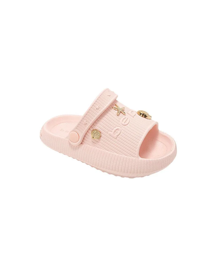 Toddler Lightweight EVA Slide with Sea Charms Bebe, Blush