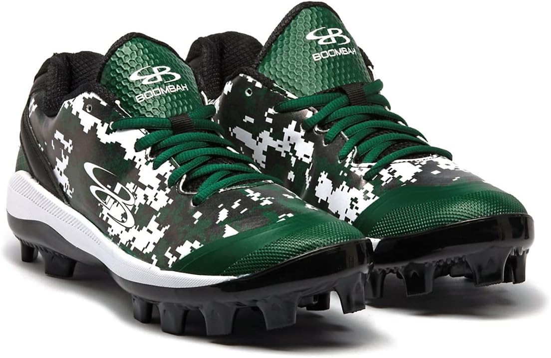 Мужские бутсы Boombah Dart Digi Camo с литой подошвой - несколько цветов - несколько размеров, белый/черный/зеленый/темно-зеленый — фото 4