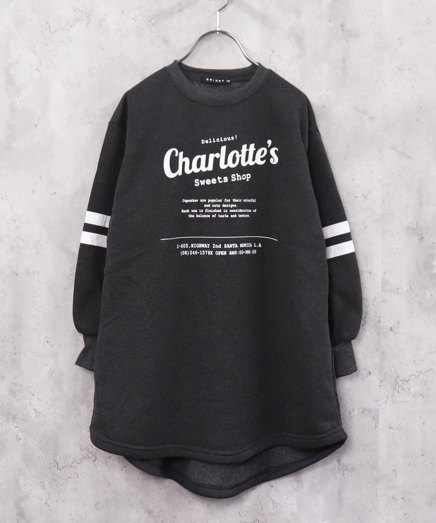 Детское платье с объёмными рукавами THE CASUAL серое
