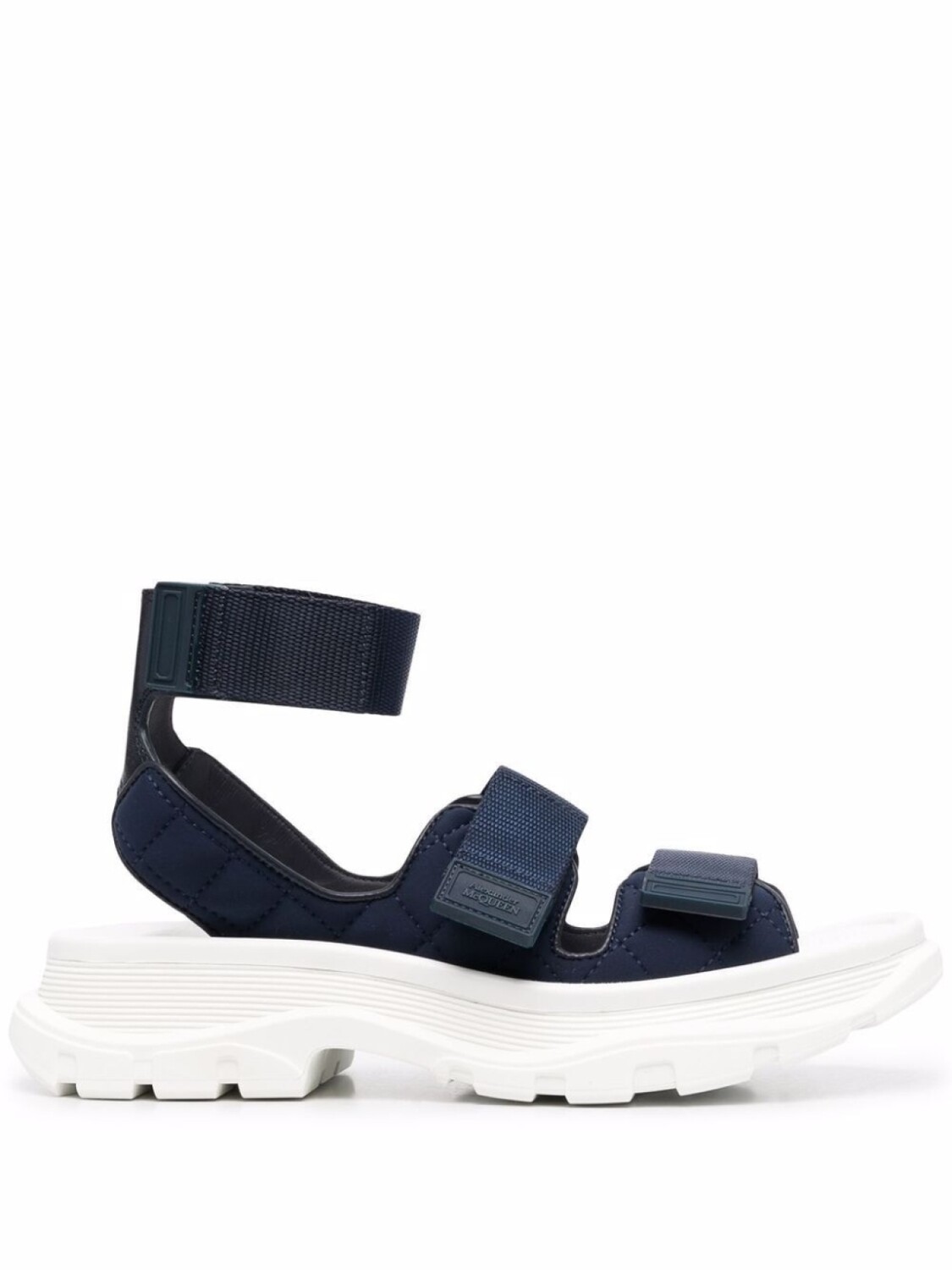Alexander McQueen массивные сандалии на липучках, синий