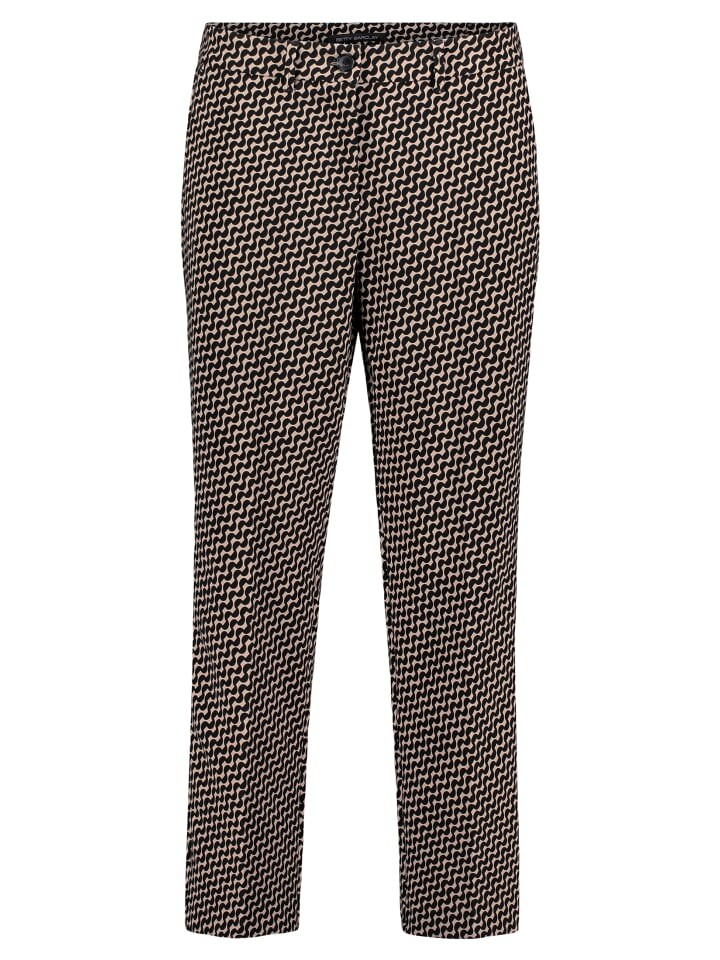 

Тканевые брюки Betty Barclay Businesshose mit Bügelfalte, цвет Schwarz/Beige