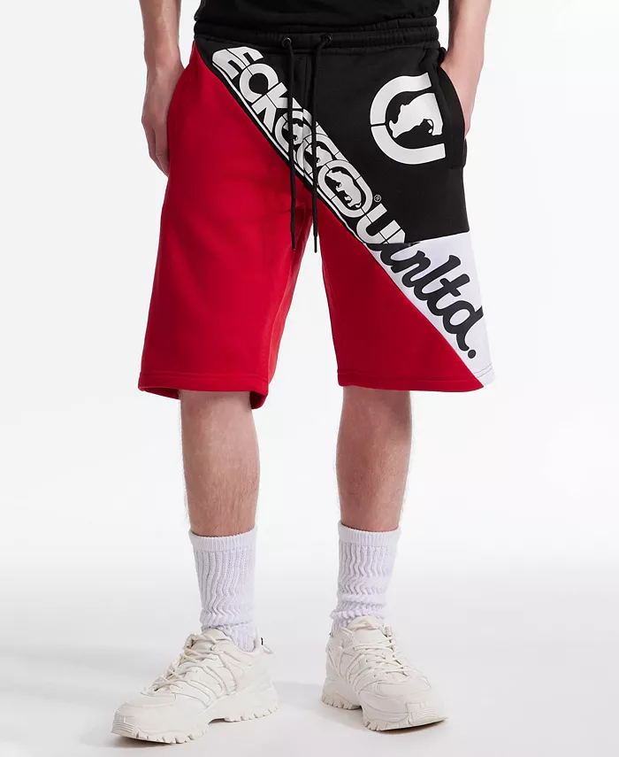 

Мужские шорты Regular Fit с размытым флисовым принтом Ecko Unltd, красный