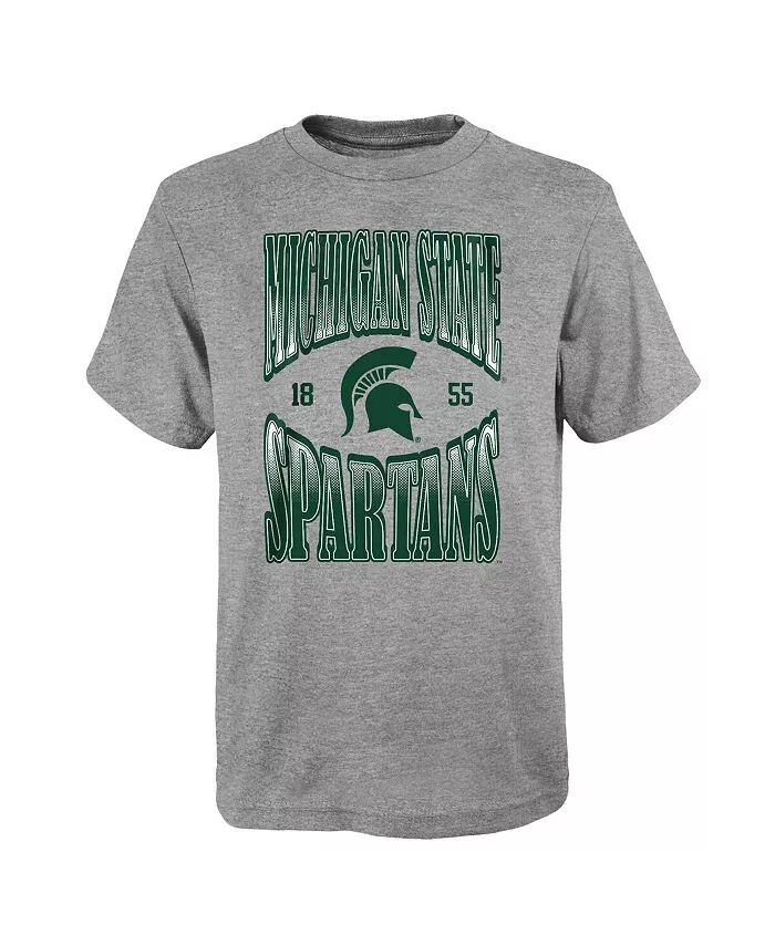 

Футболка Big Boys Heather Grey Michigan State Spartans Top Class Outerstuff, серый