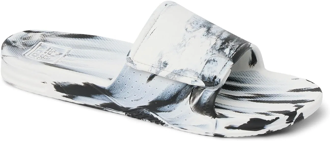 Сандалии REEF Men's Fanning Slide H20, Black And White Marble — фото 2
