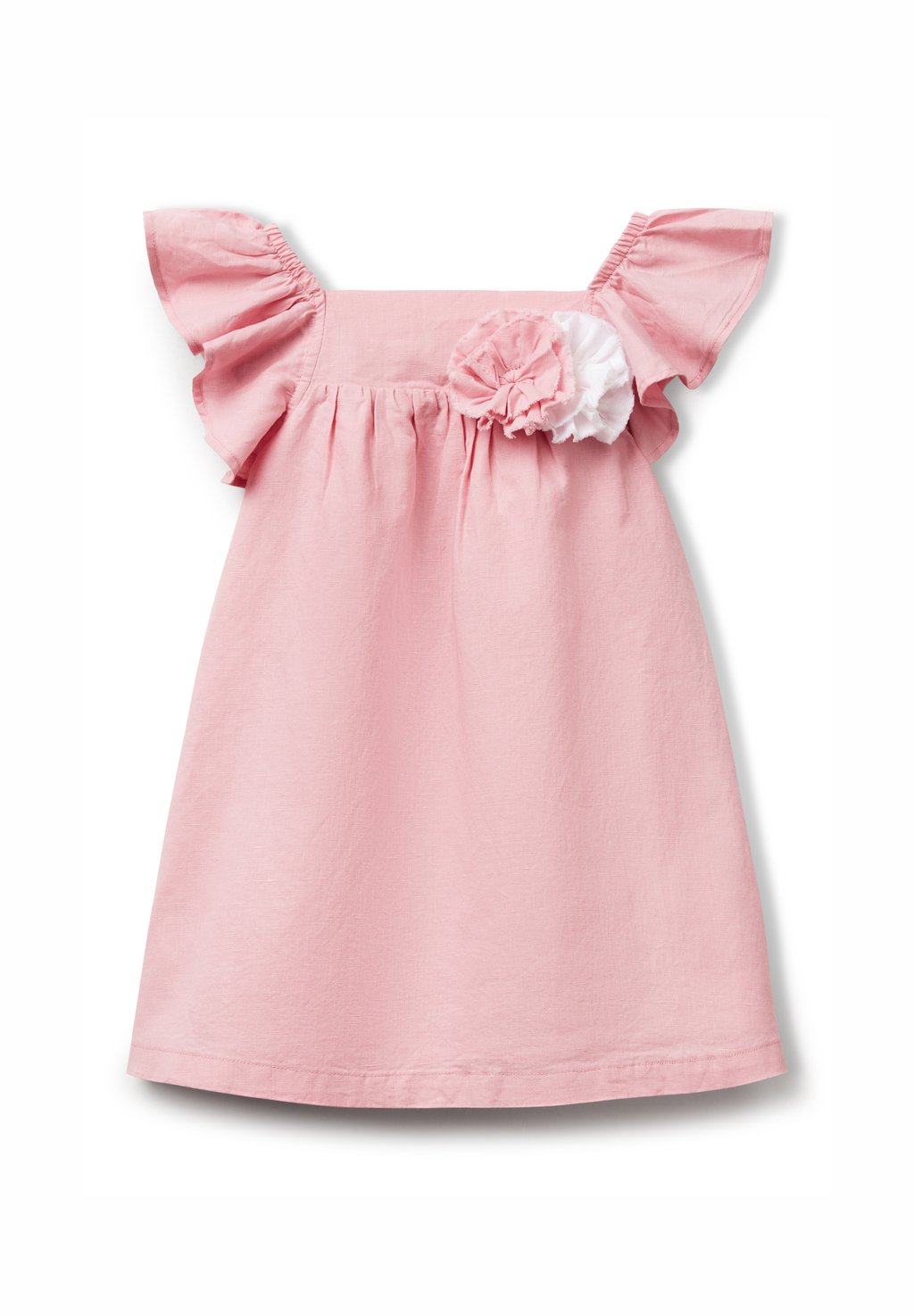 

Повседневное платье SLEEVELESS WITH FLOWER APPLIQUE United Colors of Benetton, фуксия