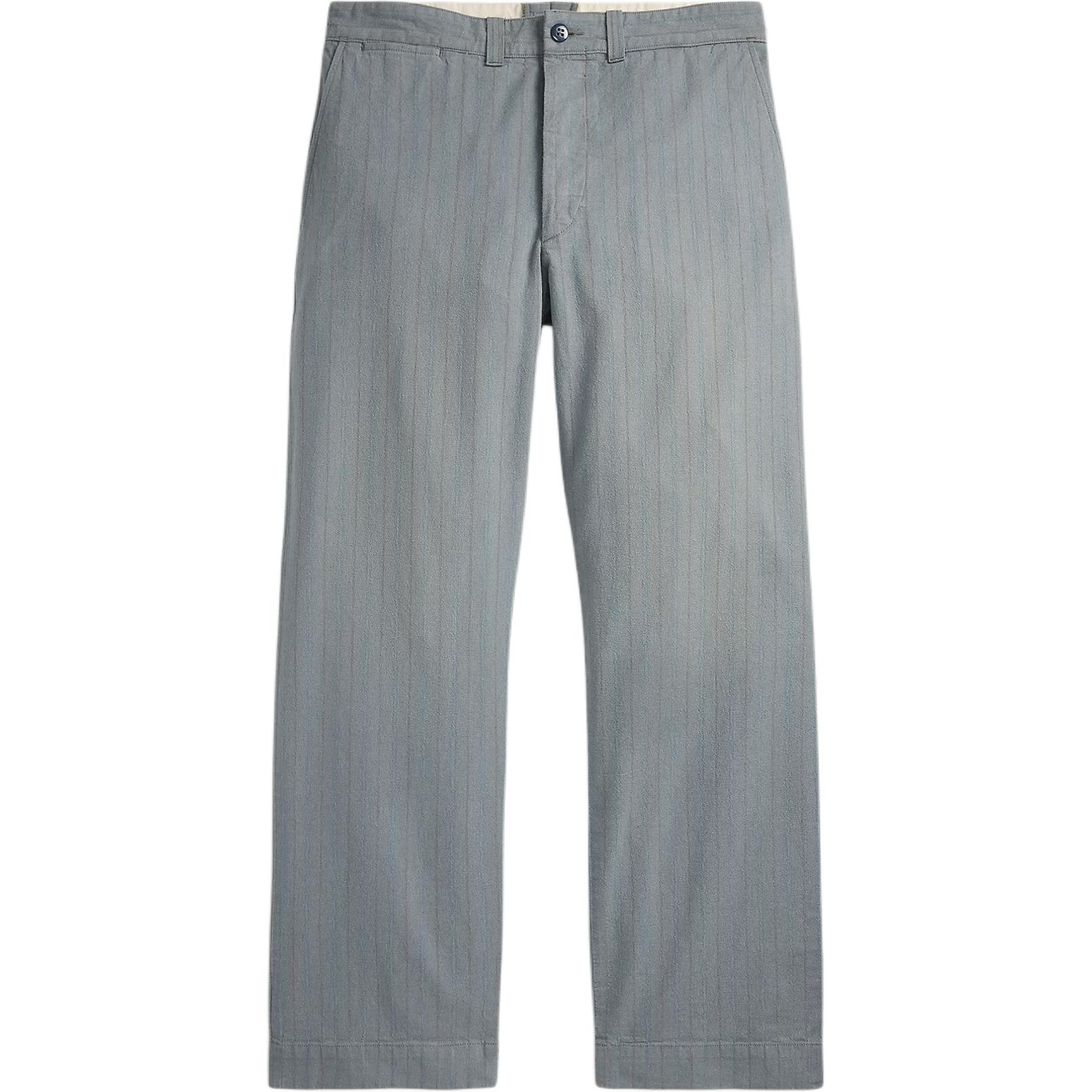 

Rrl Pinstripe плоские чиносы Ralph Lauren, серый