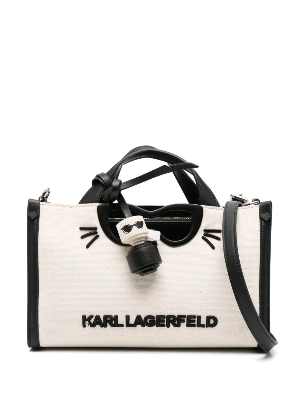 

Сумка-тоут с логотипом KARL LAGERFELD, нейтральный