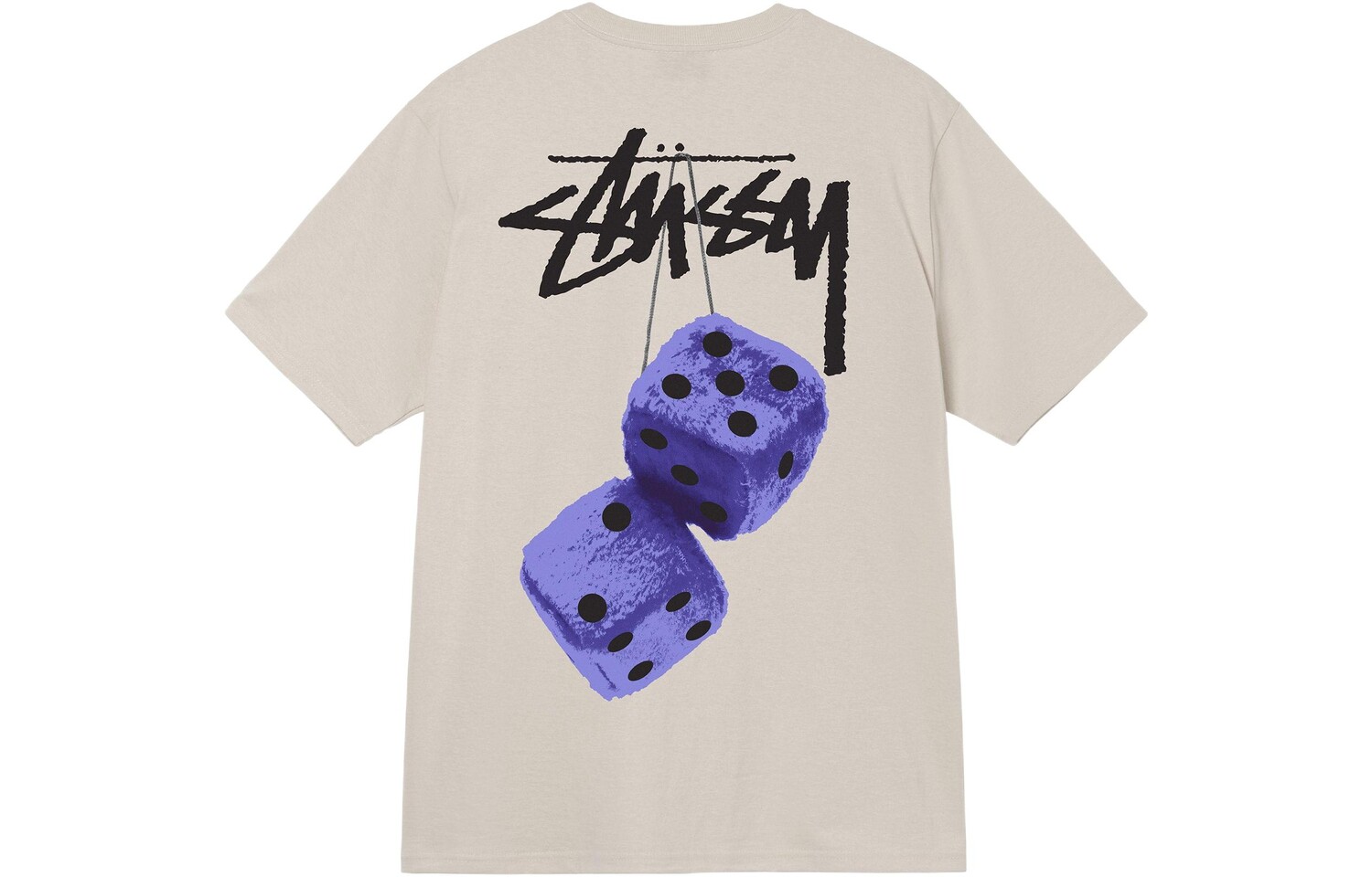 

Футболка Stussy Fuzzy Dice Дымчатая, Черный