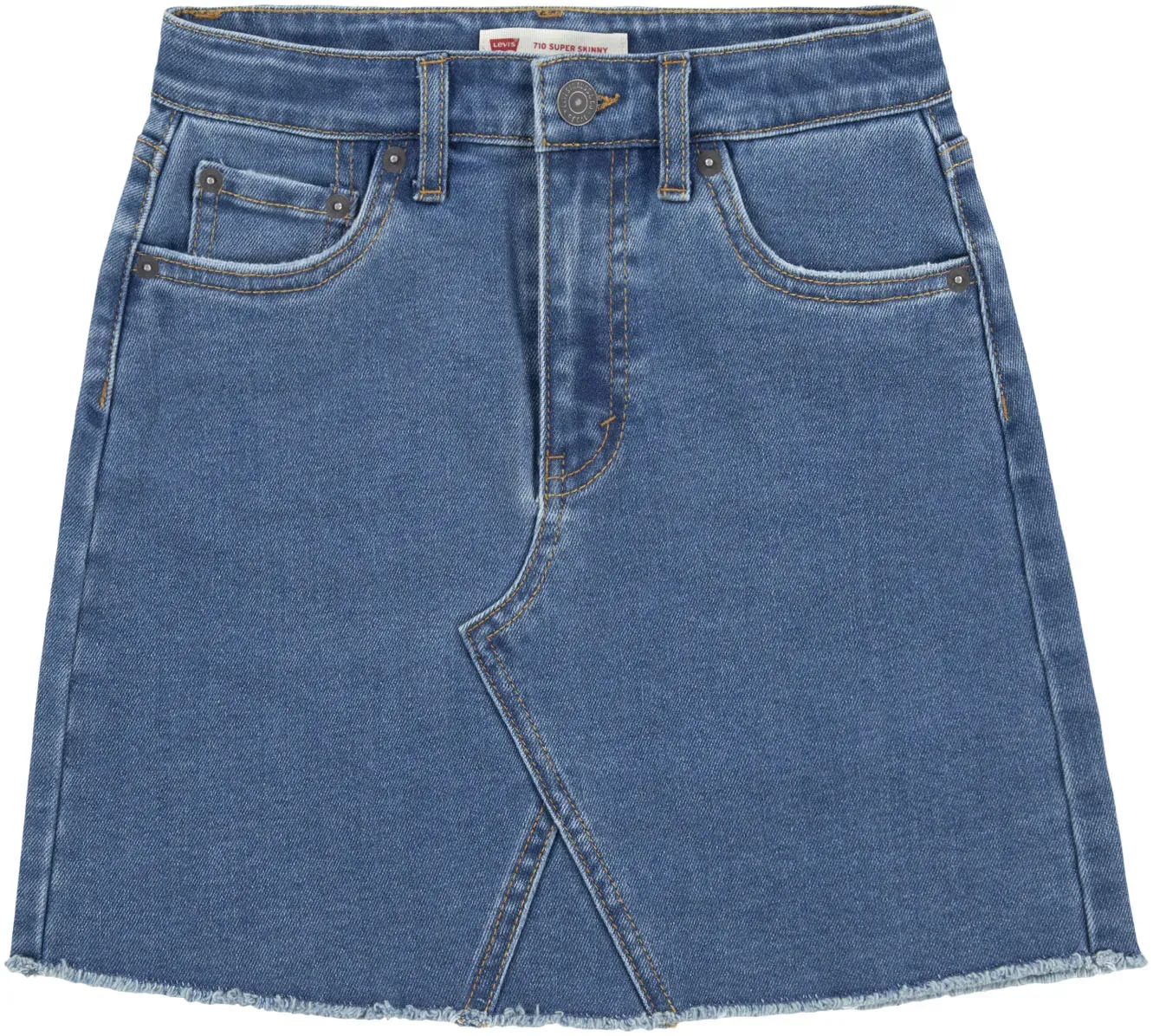 

Детская джинсовая юбка Levi's "LVG DENIM SKIRT HIGH RISE", для ДЕВОЧЕК, с 5 карманами Levi'S Kids, цвет Richards
