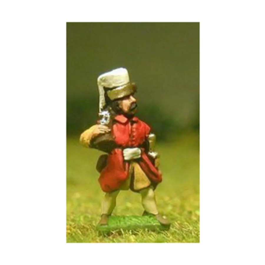 

Османский турок - янычарский мушкетер с мушкетом через плечо, Medieval Miniatures - Later Medieval - Archers & Arquebusiers & Musketeers (15mm)
