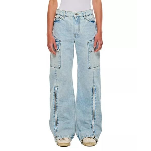 

Джинсы front zip cargo denim Stella Mccartney, синий