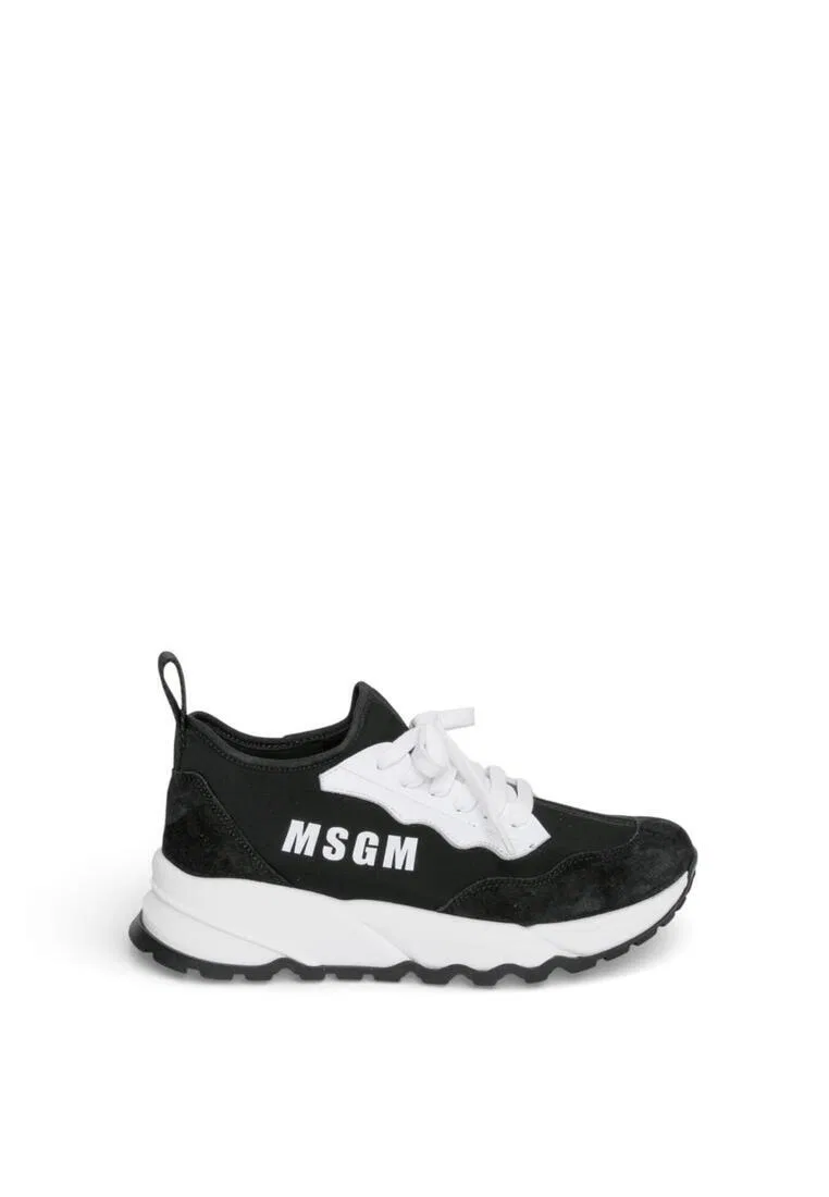 Кроссовки, полиэстер, детские Msgm, черный