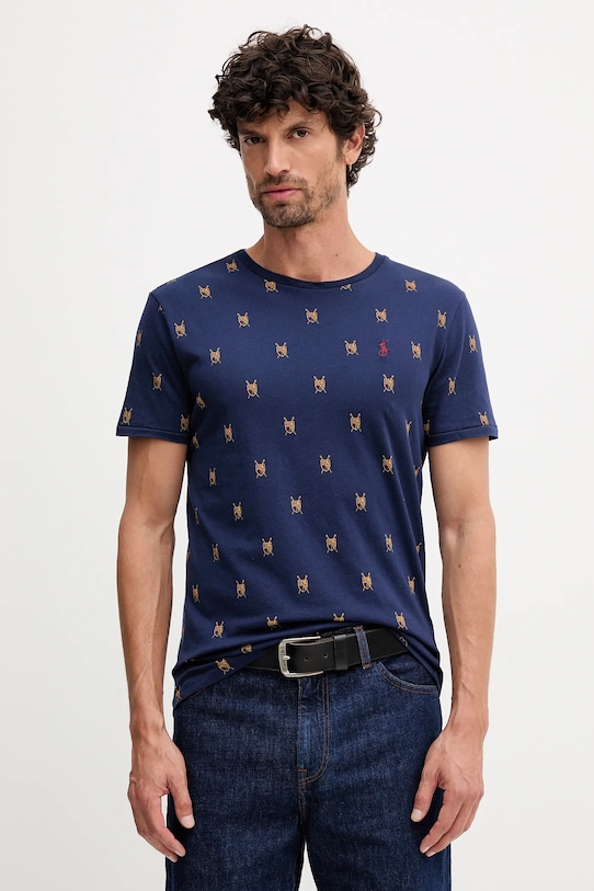 

Хлопковая футболка Polo Ralph Lauren, темно-синий