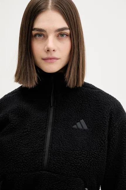 Флисовая кофта полар Adidas, черный — фото 4