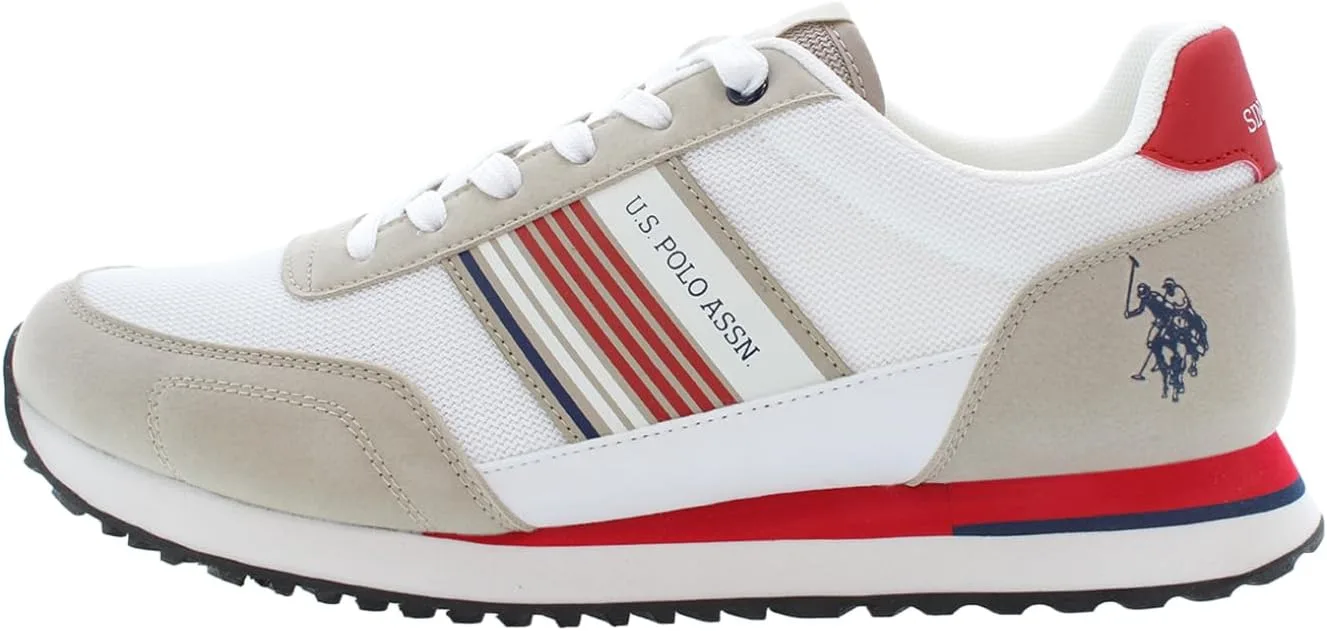 Мужские текстильные кроссовки US Polo Assn. XIRIO009M/5MU2 U.S. Polo Assn., белый/красный/кремовый