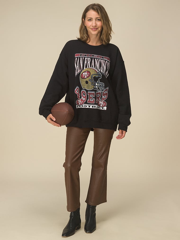 

Флисовая толстовка 49Ers с шлемом Junk Food Clothing, black-49ers