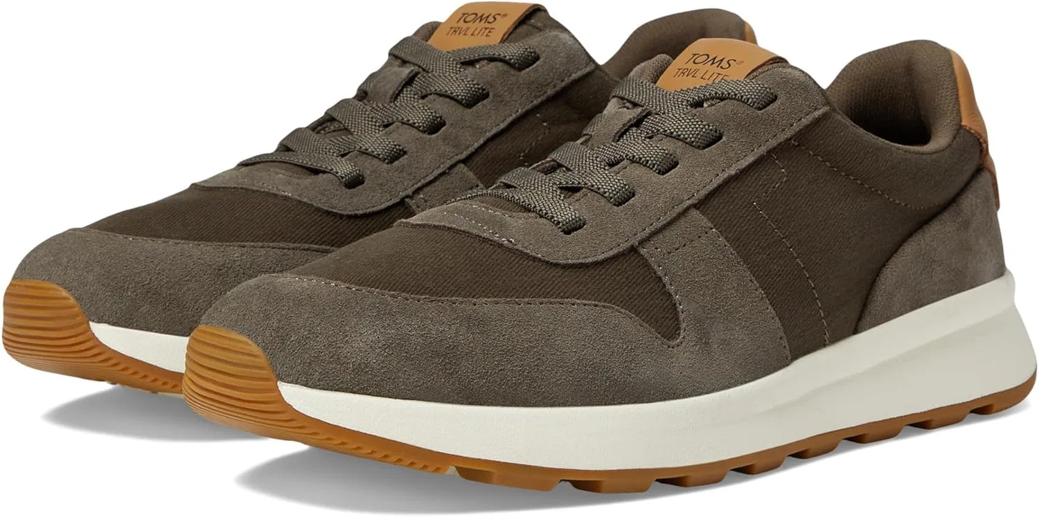 Мужские кроссовки Toms Trvl Lite Retro, Water-Repellent Canteen Suede Vintage Twill