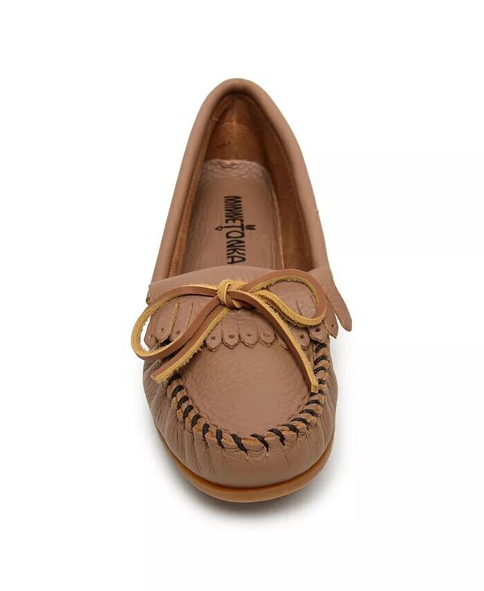 Женские мокасины Kilty из оленьей кожи Minnetonka, коричневый — фото 3