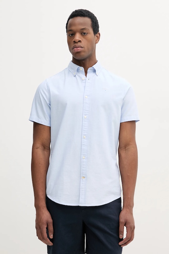 

Хлопковая рубашка Oxtown S/S Tailored Shirt Barbour, синий