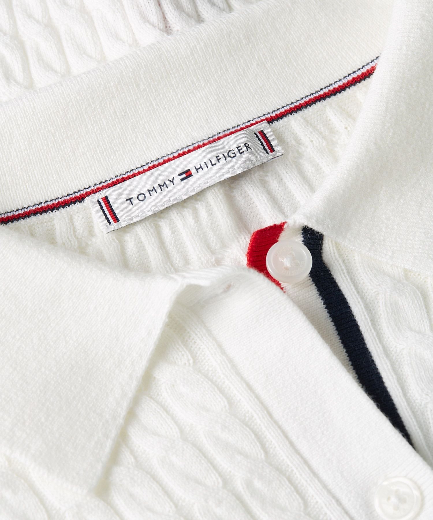 Кардиган с длинными рукавами и тонкой вязкой, размер 26SS TOMMY HILFIGER, Navy C1G — фото 3