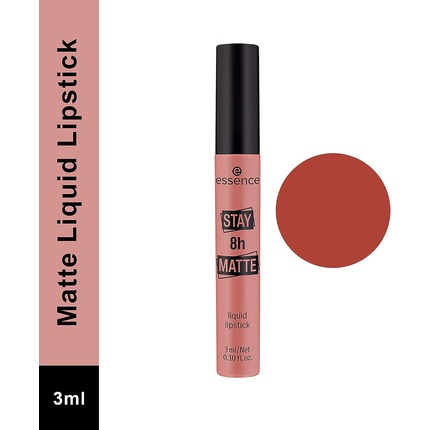 Матовая жидкая губная помада Stay 8h Mask-Safe No. 02 Duck Face Vegan Без спирта Без парабенов 3 мл Essence — фото 2