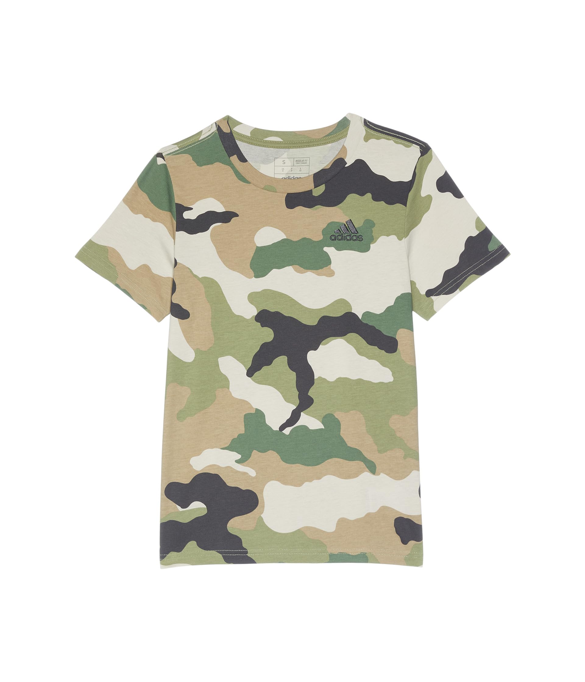 

Футболка adidas Kids Aop France Camo Tee, цвет Tent Green