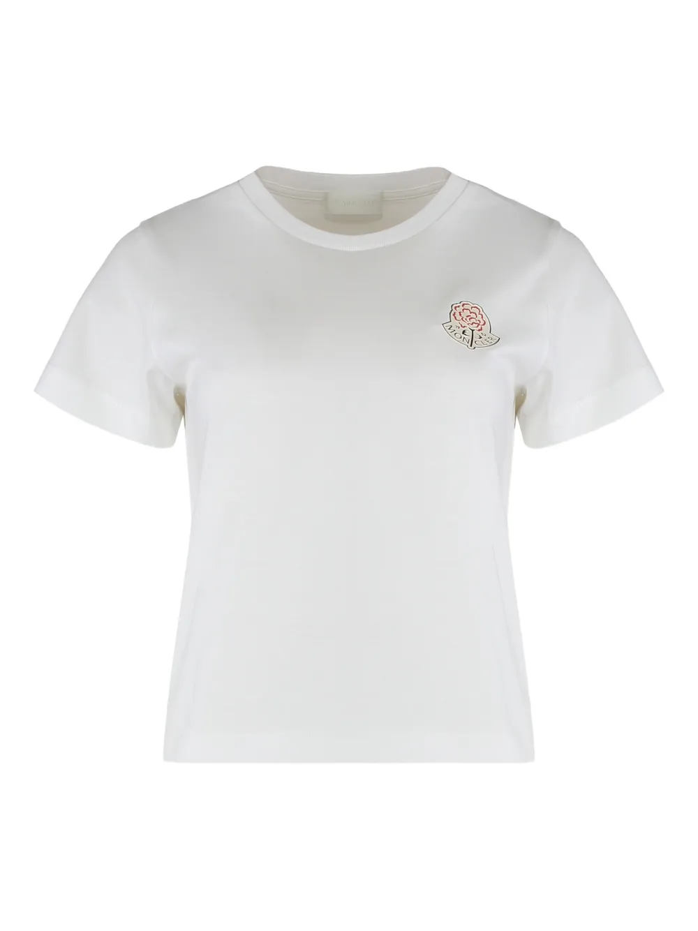 

Хлопковая футболка с принтом логотипа Moncler, белый