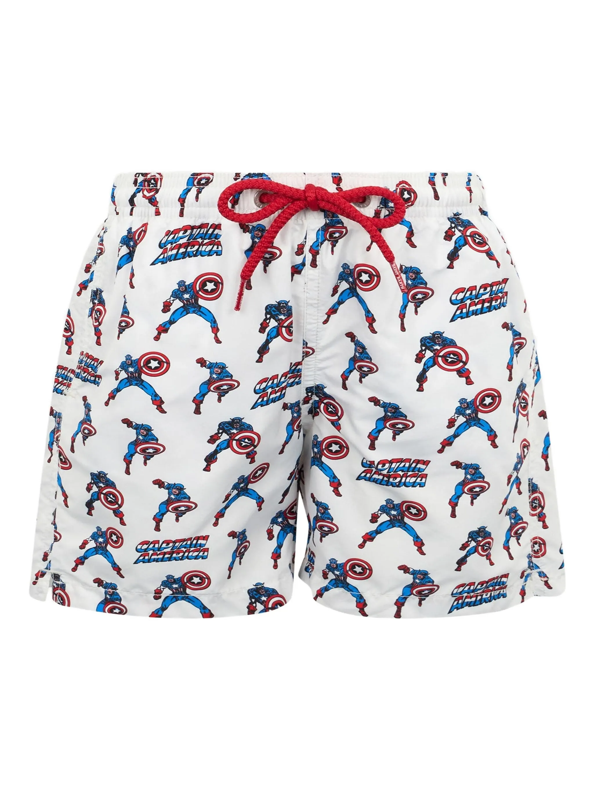 

Плавки-шорты с принтом Captain America из коллаборации с Marvel Mc2 Saint Barth Kids, белый