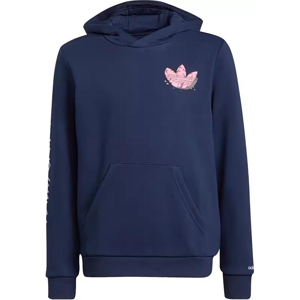 Свитшот Adidas Originals для младших школьников, синий/розовый — фото 2