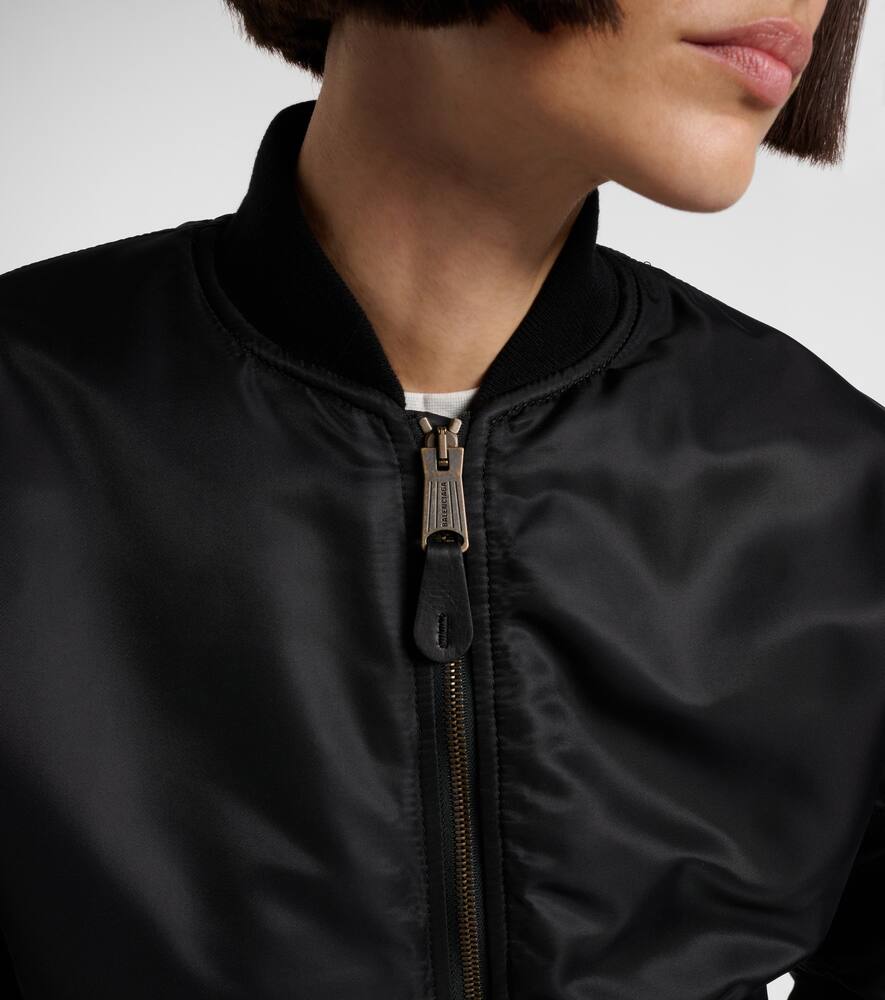 Стандартная техническая атласная бомбер куртка Balenciaga, Black — фото 4