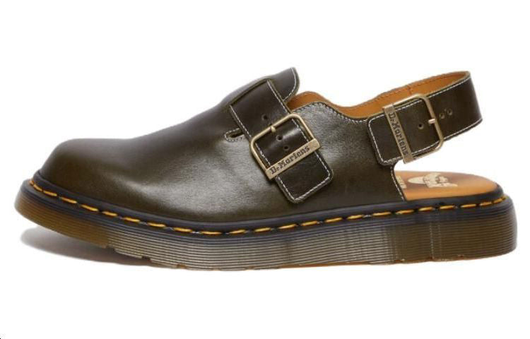 Тапочки Dr.Martens Jorge Made in England Classic Leather Slingback Mules 'Dark Green' 30939275, зеленый — фото 2