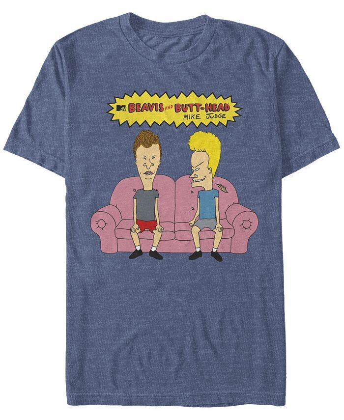 

Мужская футболка с короткими рукавами и логотипом Beavis and Butthead MTV Couch Potatoes Fifth Sun, синий