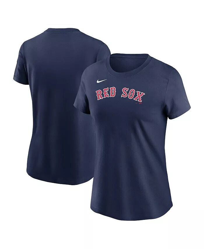 

Женская темно-синяя футболка Boston Red Sox с надписью Nike, синий