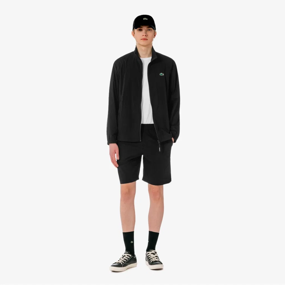 Мужские теннисные шорты из тканого материала чёрные от Lacoste