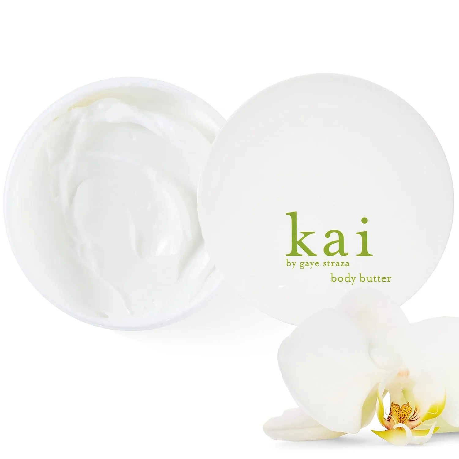 Kai Body Butter - нежный суфлейный крем для тела с ароматом свежей садовой гардении и белых экзотических цветов, 181 г, для мягкой и сияющей кожи, веганский, чистый состав, вдохновленный воспоминаниями о Гавайях, white