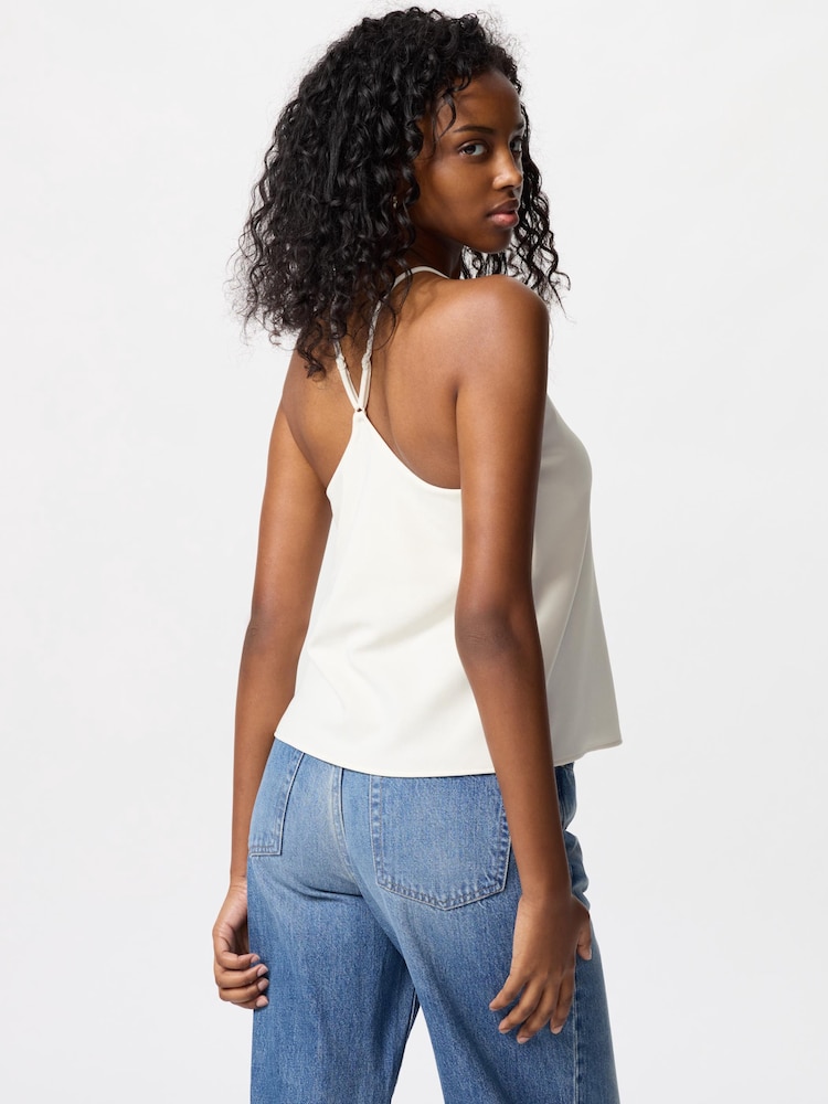 

Топ на бретельках из креп-джерси Uniqlo, белый
