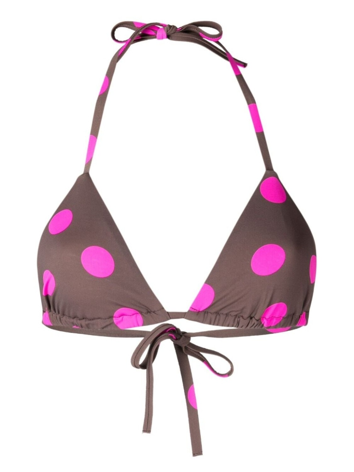 

Cynthia Rowley топ бикини в горох, коричневый
