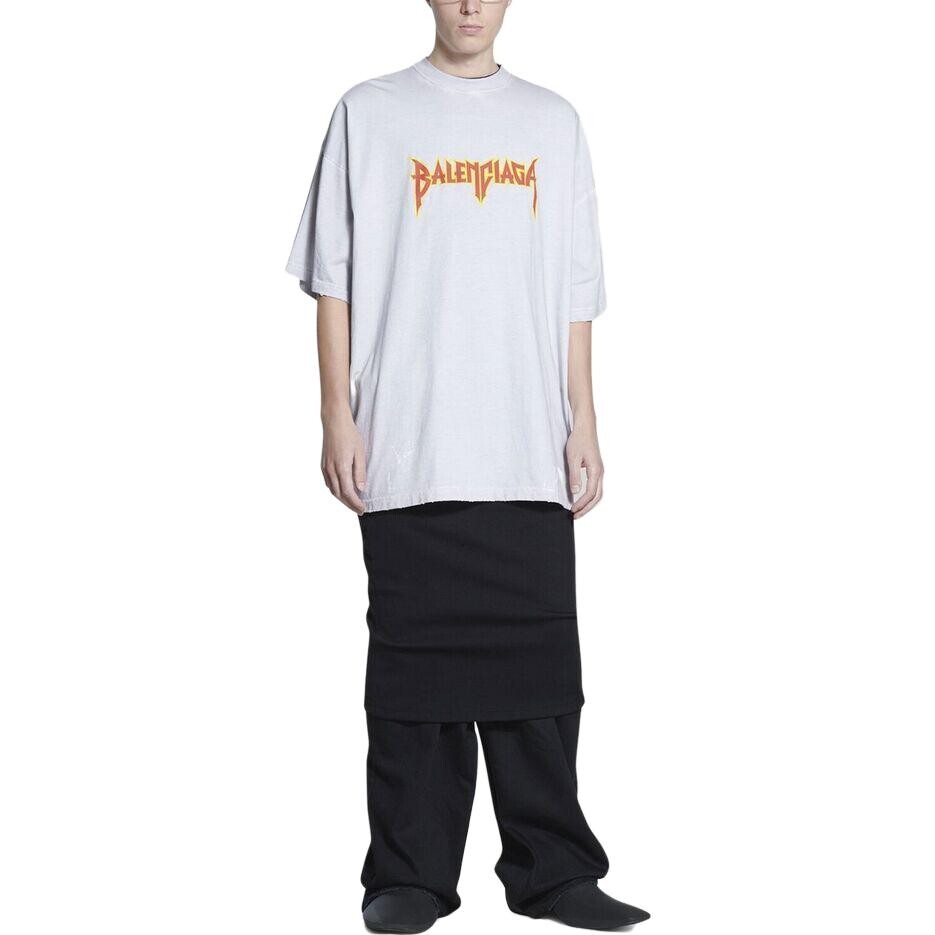 Футболка большого размера Metal Vintage Balenciaga, серый — фото 3