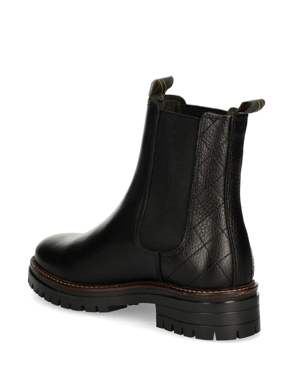 Женские ботинки челси Barbour Evie кожаные стеганые, черный — фото 3