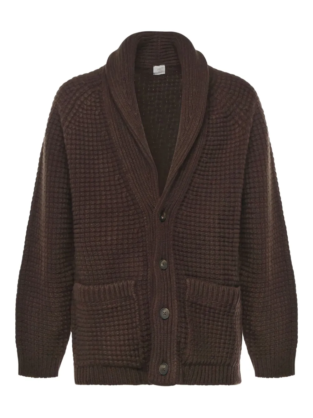 

Кардиган на пуговицах с V-образным вырезом Eleventy, коричневый