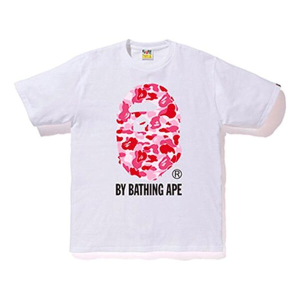 

Футболка camo ape head logo t-shirt 'white pink' A Bathing Ape, белый