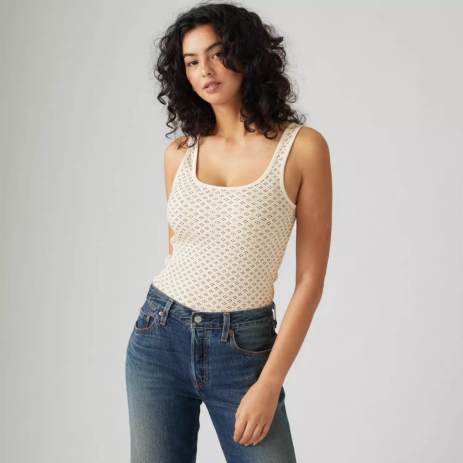 

Топ Essential Rib Levi's, цвет Chiara Geo Downtown - Multi - Color