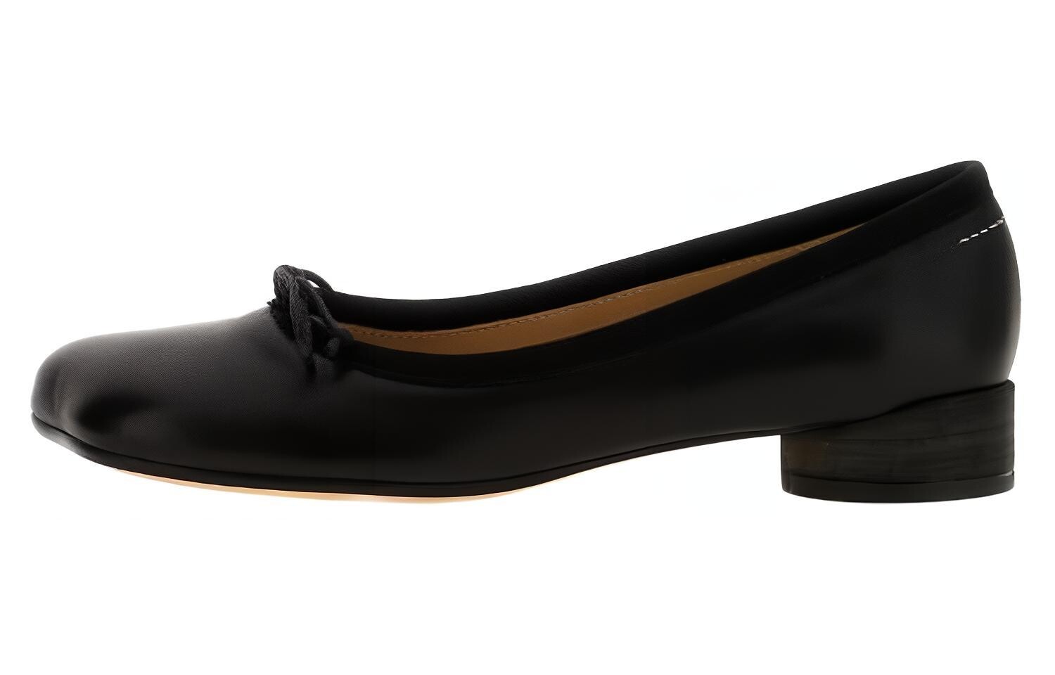 Балетки Mm6 Maison Margiela кожаные, черный