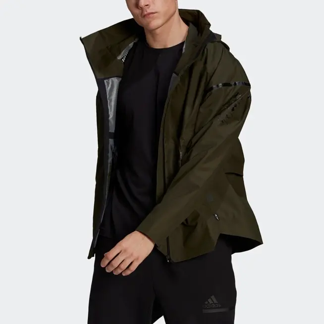 Куртка мужская Ночное небо зеленое Adidas, зеленый — фото 3