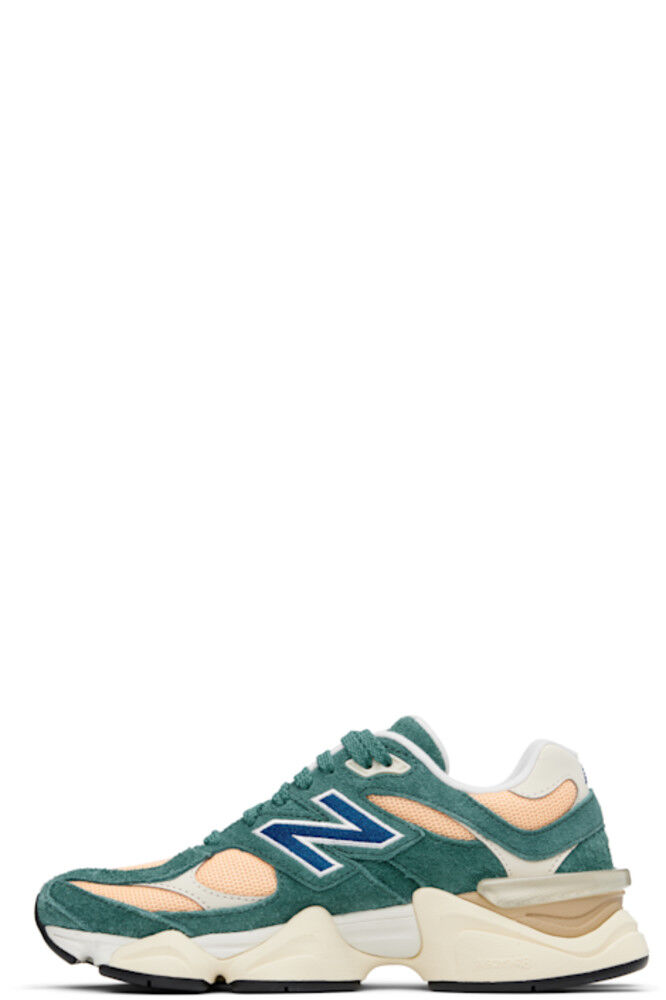 Зеленые и оранжевые кроссовки 9060 New Balance — фото 3