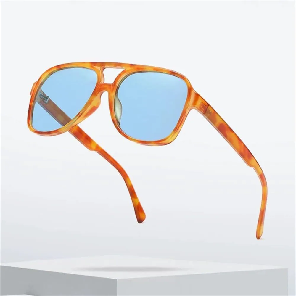 

Мужские солнцезащитные очки в стиле ретро, ​​большие поляризованные, с защитой от УФ-излучения UV400, женские очки в прозрачной оправе LXLHWN, Leopard Clear