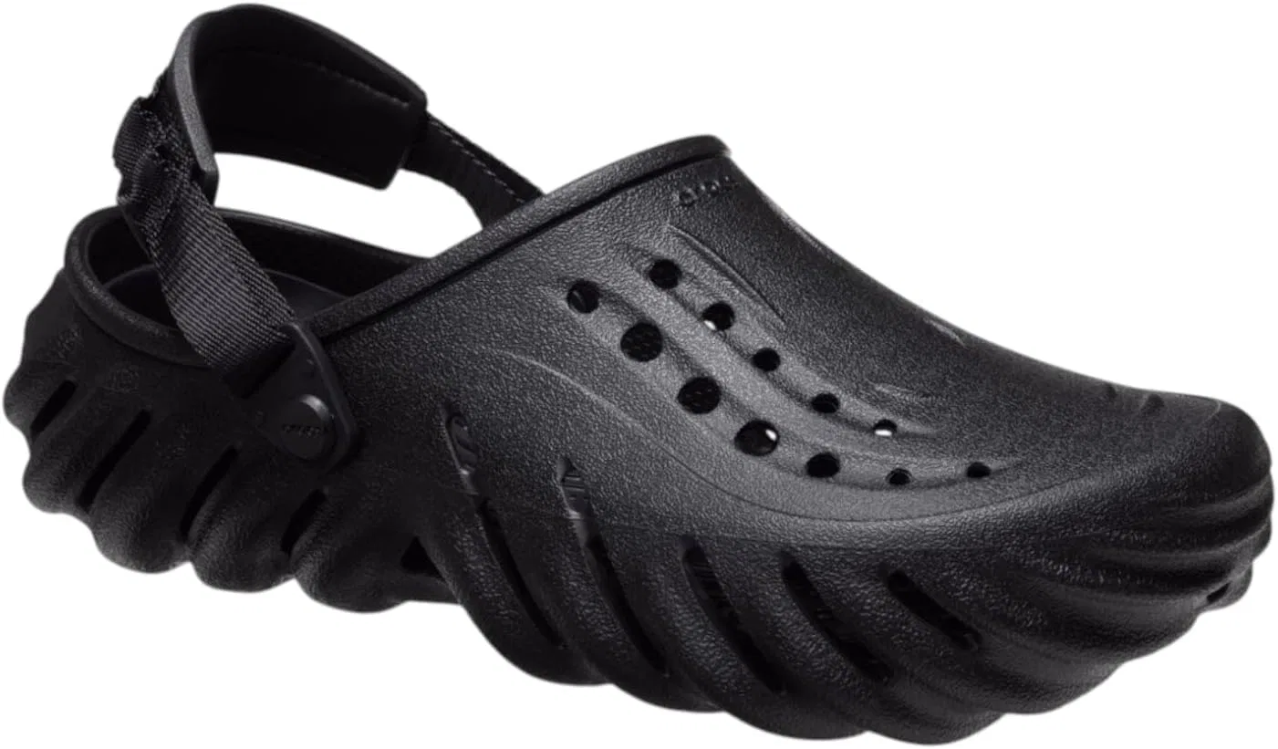 Кроксы Unisex WNBA Echo Clogs Wooden Shoes Crocs, Black — фото 4
