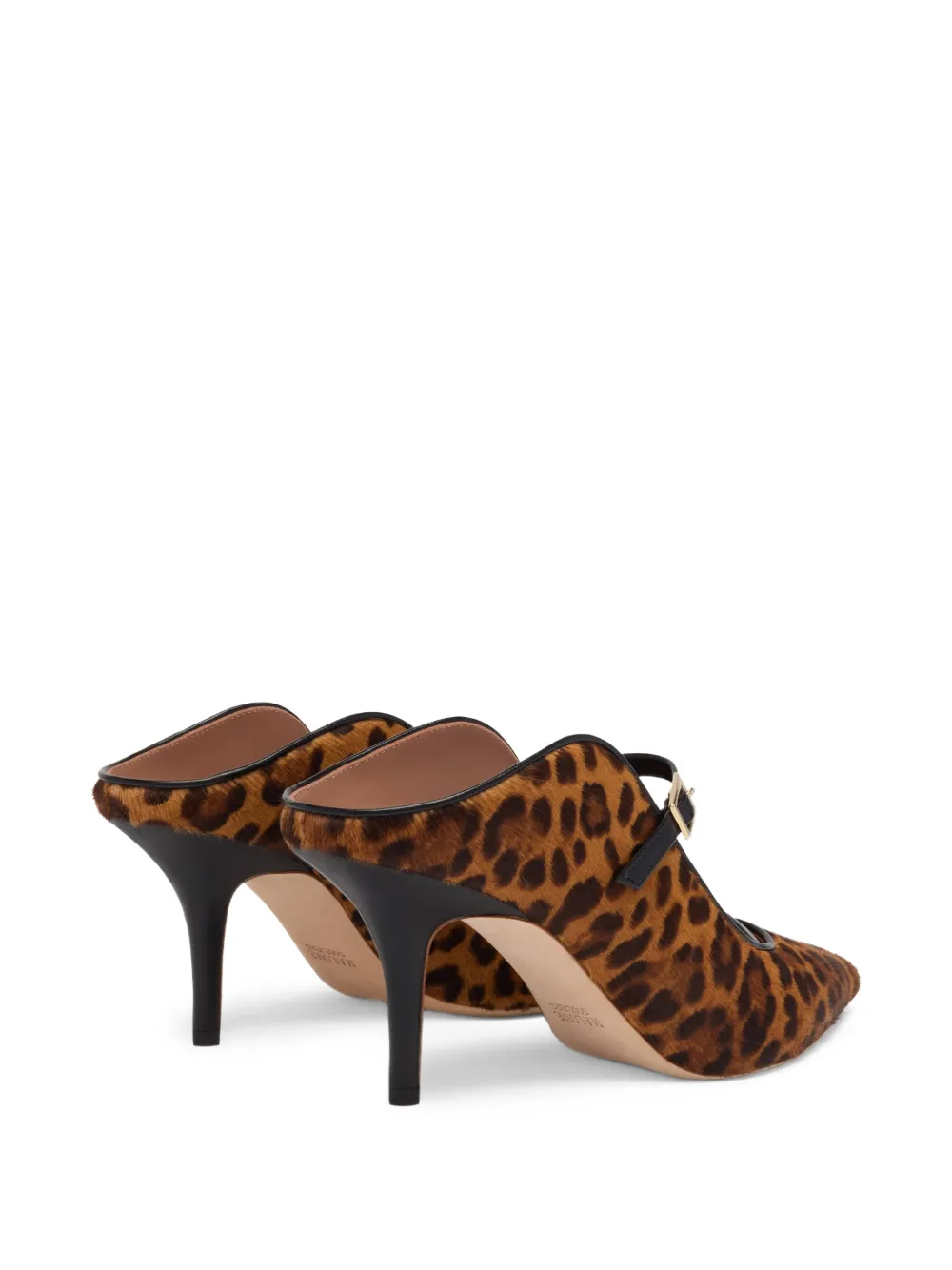 Мюли с леопардовым принтом и пряжками Malone Souliers, коричневый — фото 3