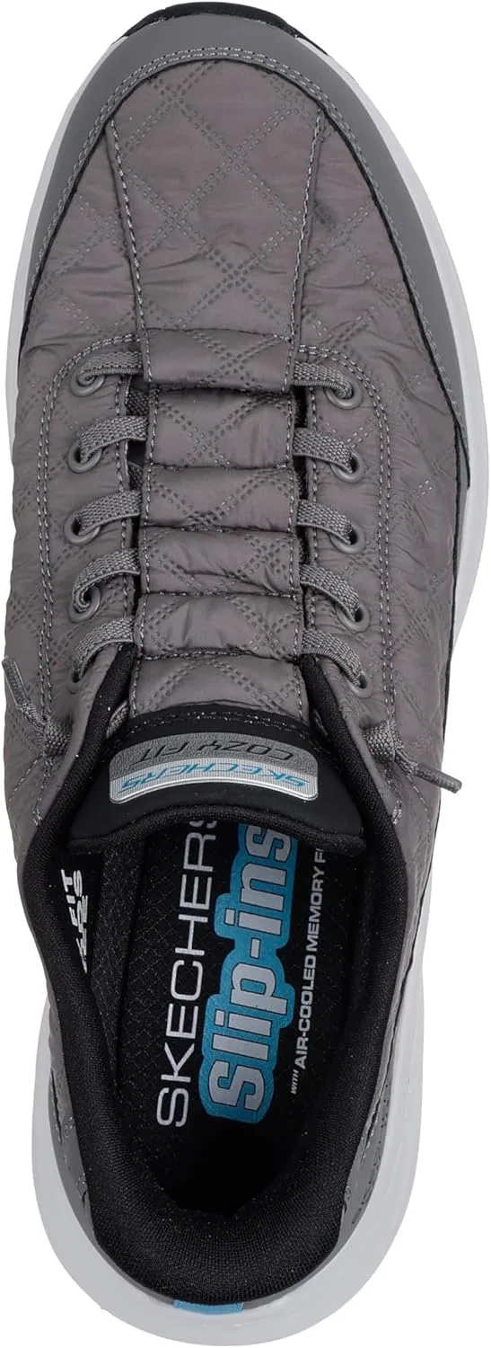 Мужские кроссовки Skechers 232619w, Charcoal Mesh Duraleather Black Trim — фото 3